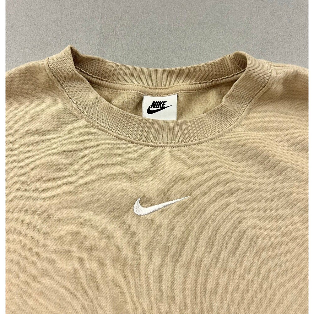 Nike Women’s Phoenix Fleece Oversized Tan Crewneck Sweatshirt Pullover 1x - Picture 2 of 12